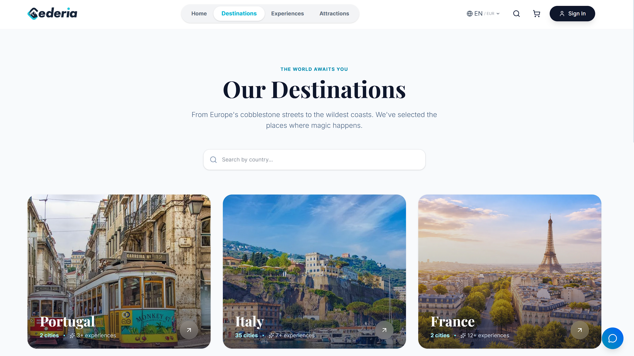 Ederia Destinations